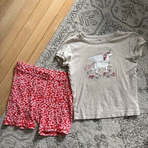 GAP Kids Red and White Floral Sleepwear